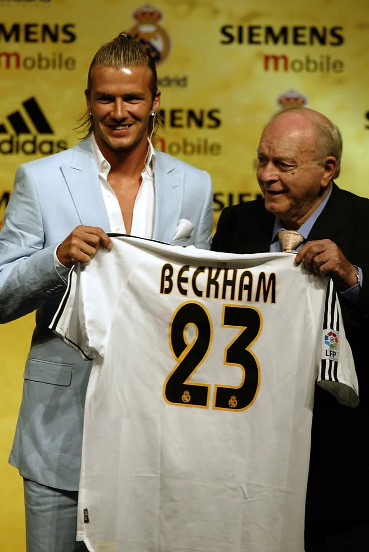 David Beckham trong ngày ra mắt Real Madrid năm 2003