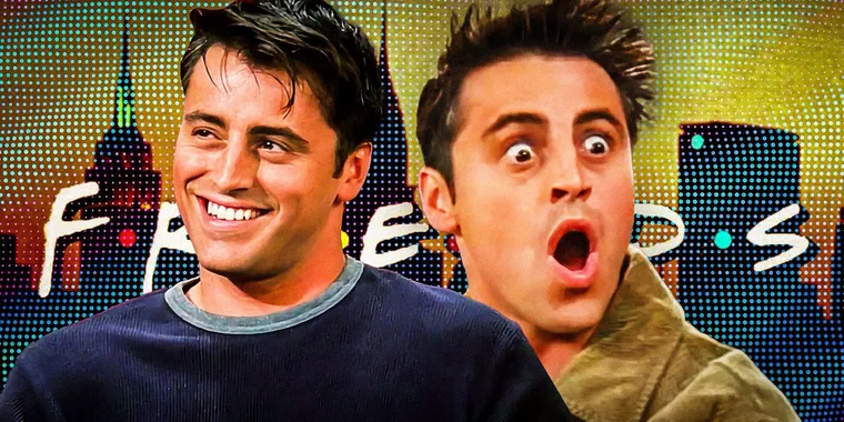 Joey Tribbiani với mái tóc dài rủ trán ở các mùa đầu Friends